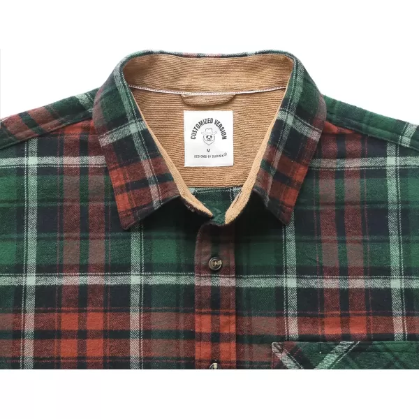 Dubinik® Mens Flannel Shirts Long Sleeve Flannel Shirt for Men Casual Button Down Brushed 100% Cotton Shirt