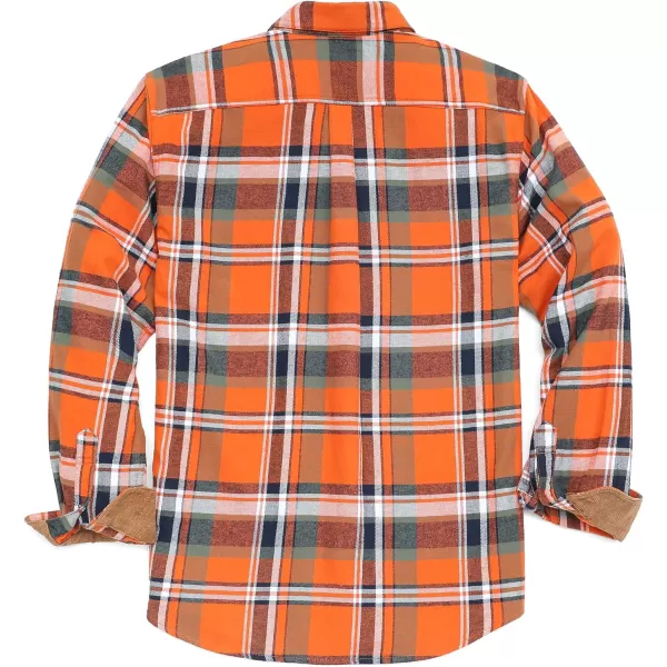 Dubinik® Mens Flannel Shirts Long Sleeve Flannel Shirt for Men Casual Button Down Brushed 100% Cotton Shirt
