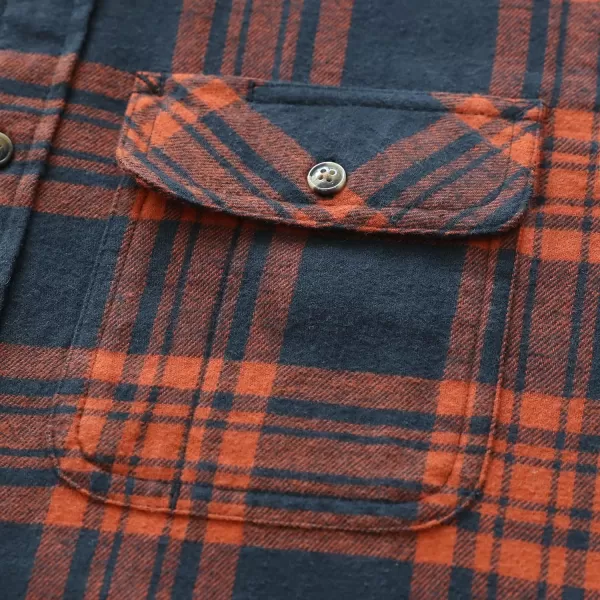 Dubinik® Mens Flannel Shirts Long Sleeve Flannel Shirt for Men Casual Button Down Brushed 100% Cotton Shirt
