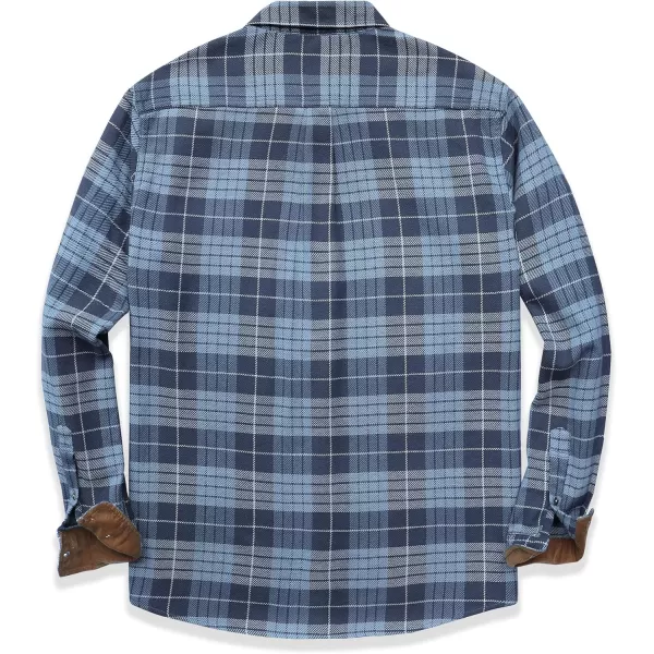 Dubinik® Mens Flannel Shirts Long Sleeve Flannel Shirt for Men Casual Button Down Brushed 100% Cotton Shirt