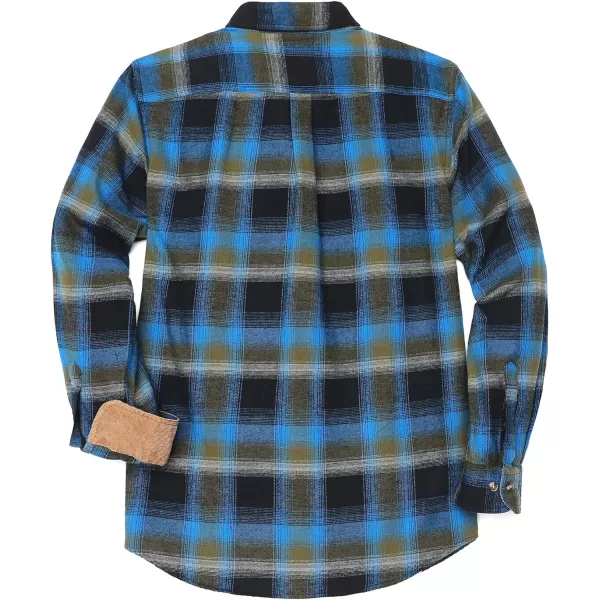 Dubinik® Mens Flannel Shirts Long Sleeve Flannel Shirt for Men Casual Button Down Brushed 100% Cotton Shirt