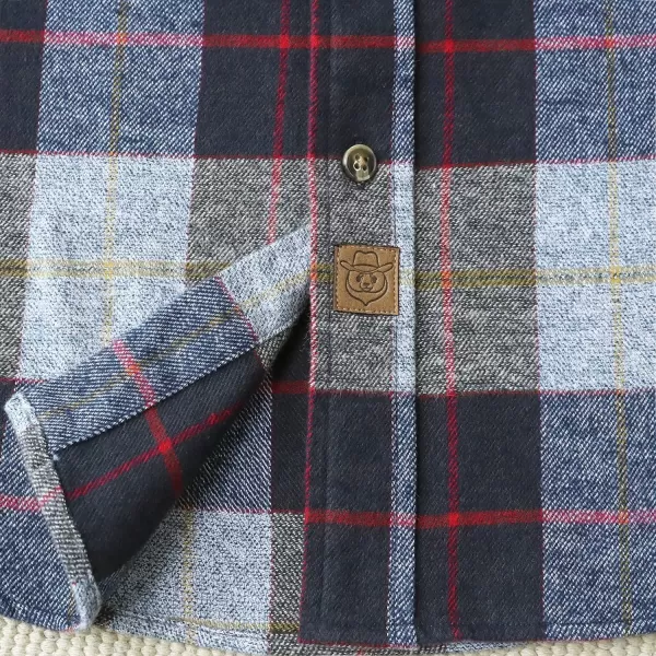 Dubinik® Mens Flannel Shirts Long Sleeve Flannel Shirt for Men Casual Button Down Brushed 100% Cotton Shirt