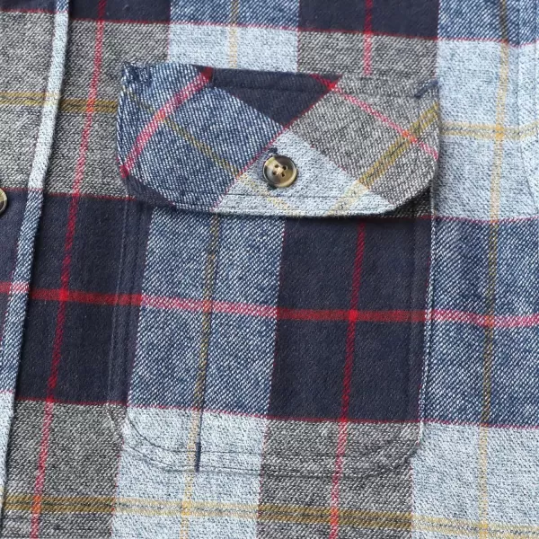 Dubinik® Mens Flannel Shirts Long Sleeve Flannel Shirt for Men Casual Button Down Brushed 100% Cotton Shirt