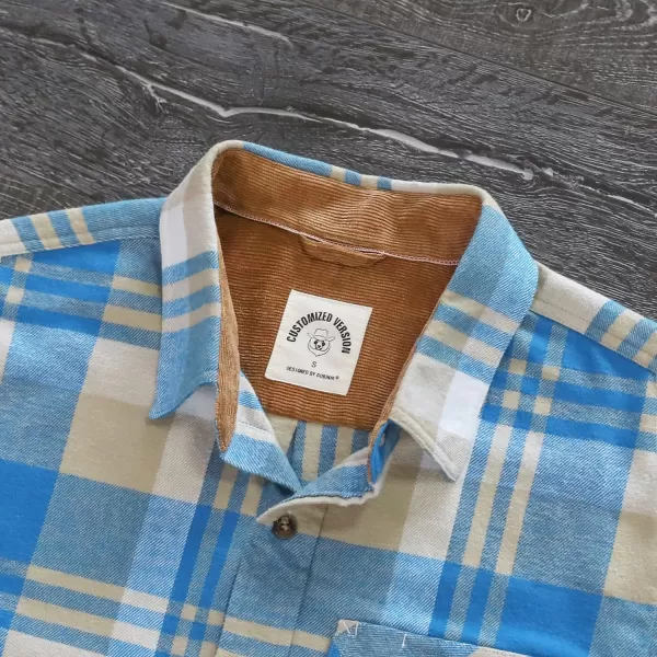 Dubinik® Mens Flannel Shirts Long Sleeve Flannel Shirt for Men Casual Button Down Brushed 100% Cotton Shirt