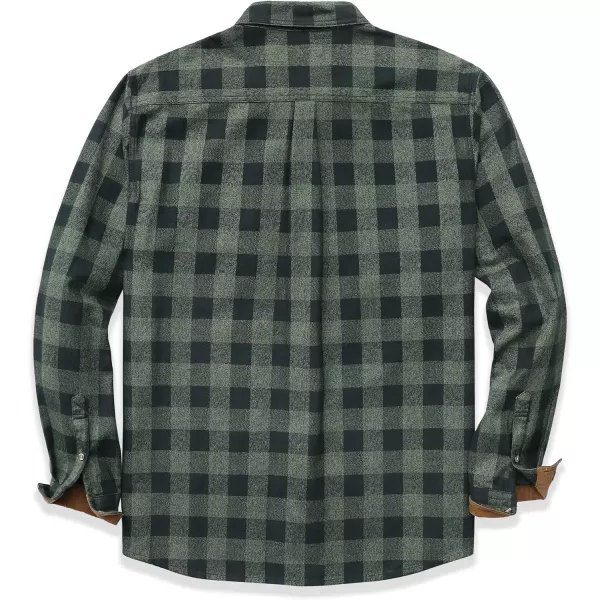 Dubinik® Mens Flannel Shirts Long Sleeve Flannel Shirt for Men Casual Button Down Brushed 100% Cotton Shirt