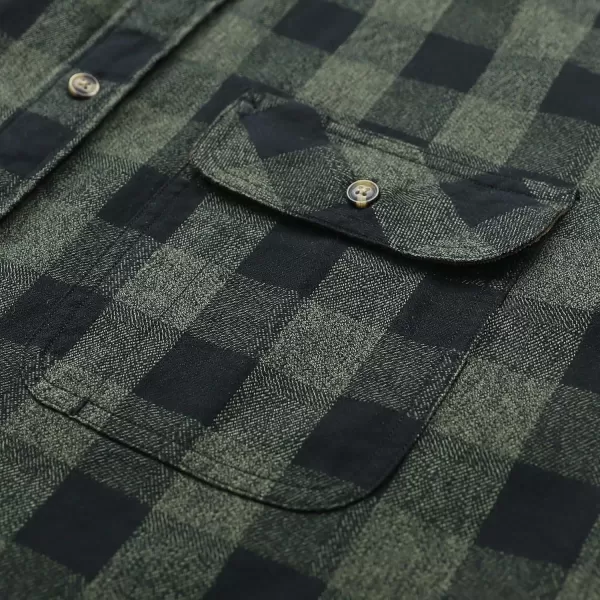 Dubinik® Mens Flannel Shirts Long Sleeve Flannel Shirt for Men Casual Button Down Brushed 100% Cotton Shirt
