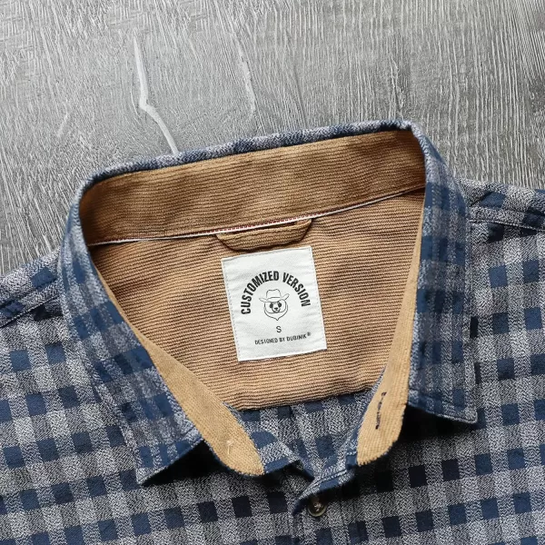 Dubinik® Mens Flannel Shirts Long Sleeve Flannel Shirt for Men Casual Button Down Brushed 100% Cotton Shirt