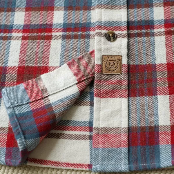 Dubinik® Mens Flannel Shirts Long Sleeve Flannel Shirt for Men Casual Button Down Brushed 100% Cotton Shirt