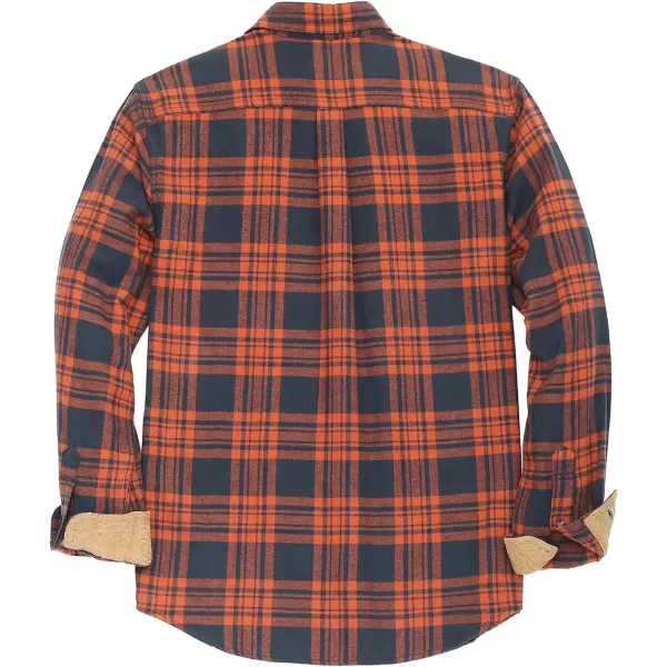 Dubinik® Mens Flannel Shirts Long Sleeve Flannel Shirt for Men Casual Button Down Brushed 100% Cotton Shirt