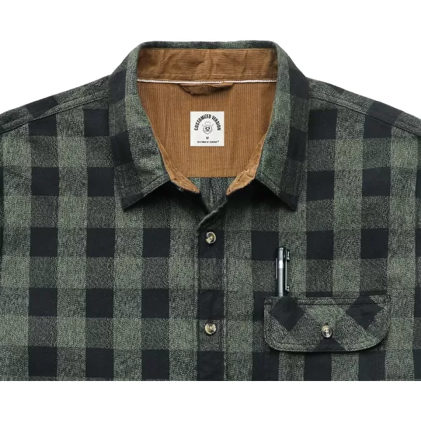 Dubinik® Mens Flannel Shirts Long Sleeve Flannel Shirt for Men Casual Button Down Brushed 100% Cotton Shirt