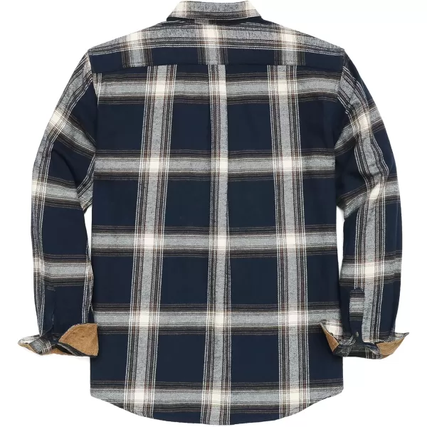 Dubinik® Mens Flannel Shirts Long Sleeve Flannel Shirt for Men Casual Button Down Brushed 100% Cotton Shirt