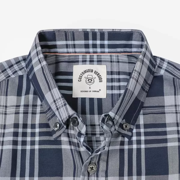 Dubinik® Mens Short Sleeve Button Down Mens Button Up Short Sleeve Two Pockets Soft Vintage Regular Fit Mens Casual Shirts