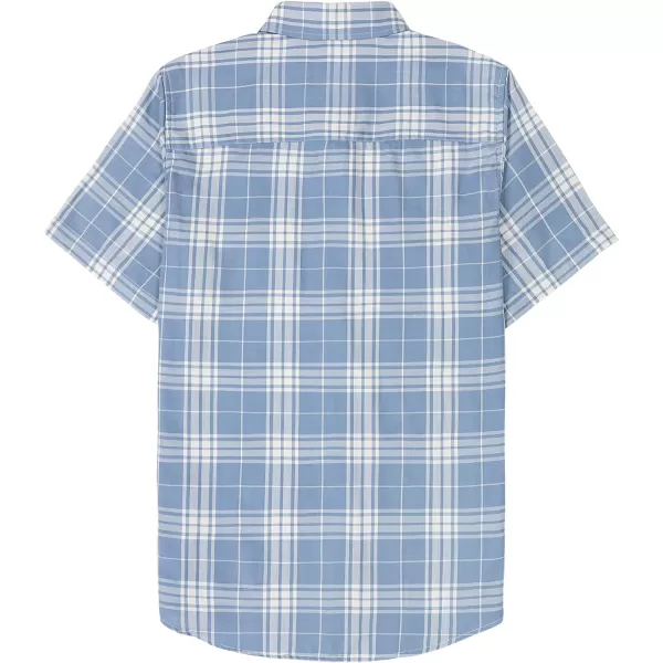 Dubinik® Mens Short Sleeve Button Down Mens Button Up Short Sleeve Two Pockets Soft Vintage Regular Fit Mens Casual Shirts