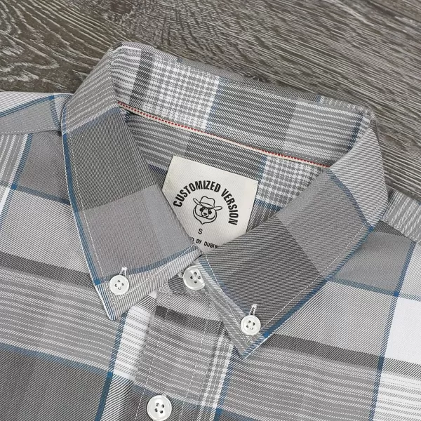 Dubinik® Mens Short Sleeve Button Down Mens Button Up Short Sleeve Two Pockets Soft Vintage Regular Fit Mens Casual Shirts