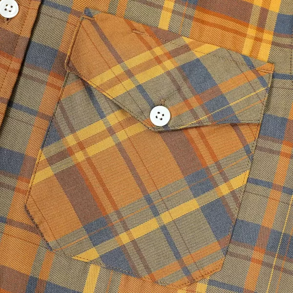 Dubinik® Mens Short Sleeve Button Down Mens Button Up Short Sleeve Two Pockets Soft Vintage Regular Fit Mens Casual Shirts
