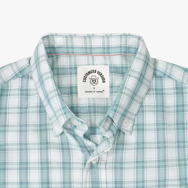 Dubinik® Mens Short Sleeve Button Down Mens Button Up Short Sleeve Two Pockets Soft Vintage Regular Fit Mens Casual Shirts