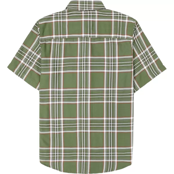 Dubinik® Mens Short Sleeve Button Down Mens Button Up Short Sleeve Two Pockets Soft Vintage Regular Fit Mens Casual Shirts