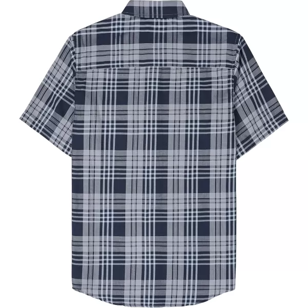 Dubinik® Mens Short Sleeve Button Down Mens Button Up Short Sleeve Two Pockets Soft Vintage Regular Fit Mens Casual Shirts