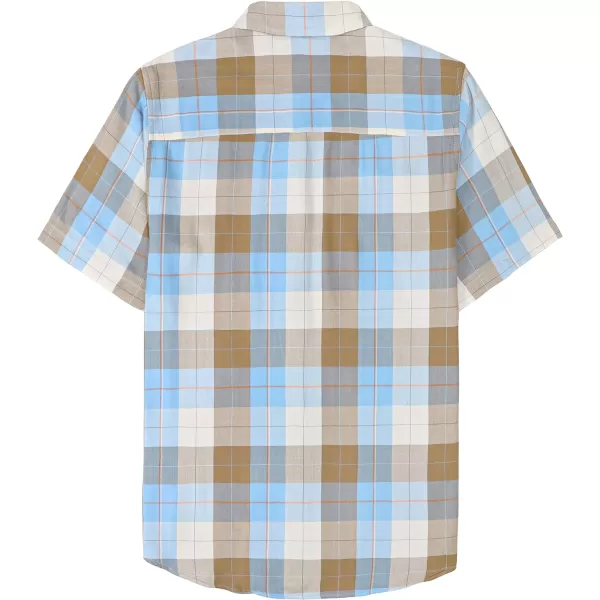 Dubinik® Mens Short Sleeve Button Down Mens Button Up Short Sleeve Two Pockets Soft Vintage Regular Fit Mens Casual Shirts