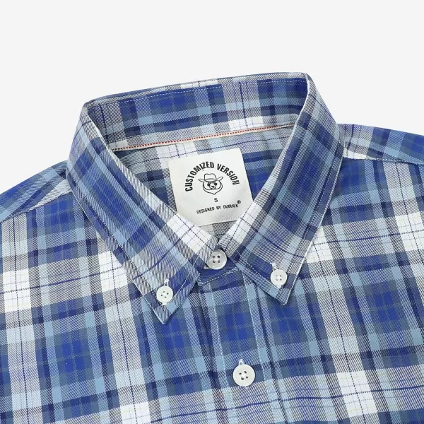 Dubinik® Mens Short Sleeve Button Down Mens Button Up Short Sleeve Two Pockets Soft Vintage Regular Fit Mens Casual Shirts