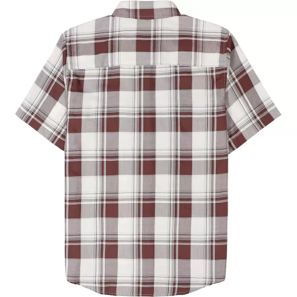 Dubinik® Mens Short Sleeve Button Down Mens Button Up Short Sleeve Two Pockets Soft Vintage Regular Fit Mens Casual Shirts