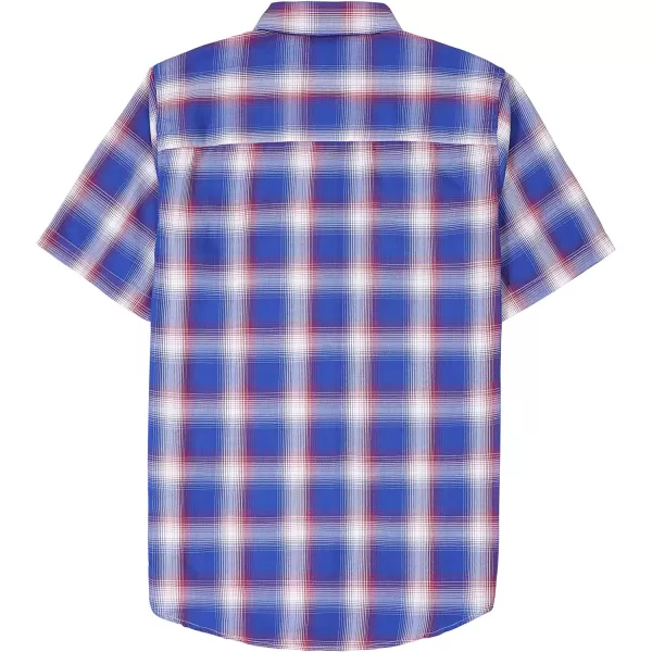 Dubinik® Mens Short Sleeve Button Down Mens Button Up Short Sleeve Two Pockets Soft Vintage Regular Fit Mens Casual Shirts