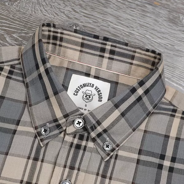 Dubinik® Mens Short Sleeve Button Down Mens Button Up Short Sleeve Two Pockets Soft Vintage Regular Fit Mens Casual Shirts