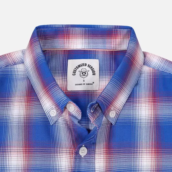 Dubinik® Mens Short Sleeve Button Down Mens Button Up Short Sleeve Two Pockets Soft Vintage Regular Fit Mens Casual Shirts
