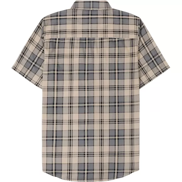 Dubinik® Mens Short Sleeve Button Down Mens Button Up Short Sleeve Two Pockets Soft Vintage Regular Fit Mens Casual Shirts