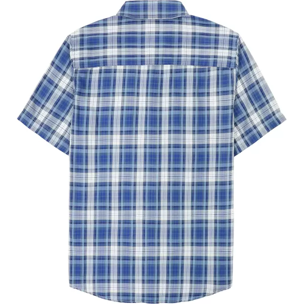 Dubinik® Mens Short Sleeve Button Down Mens Button Up Short Sleeve Two Pockets Soft Vintage Regular Fit Mens Casual Shirts