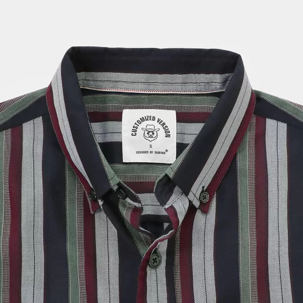 Dubinik® Mens Short Sleeve Button Down Mens Button Up Short Sleeve Two Pockets Soft Vintage Regular Fit Mens Casual Shirts