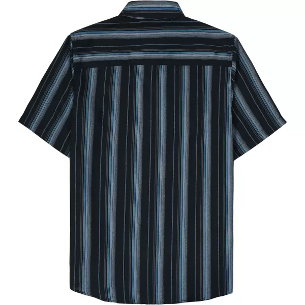 Dubinik® Mens Short Sleeve Button Down Mens Button Up Short Sleeve Two Pockets Soft Vintage Regular Fit Mens Casual Shirts