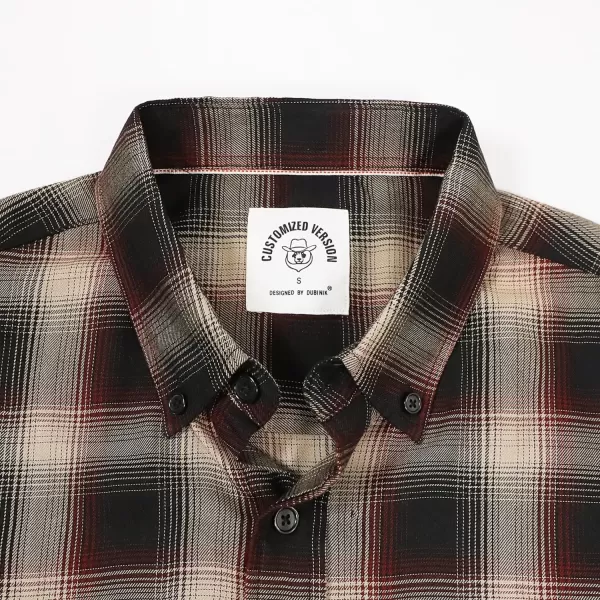 Dubinik® Mens Short Sleeve Button Down Mens Button Up Short Sleeve Two Pockets Soft Vintage Regular Fit Mens Casual Shirts