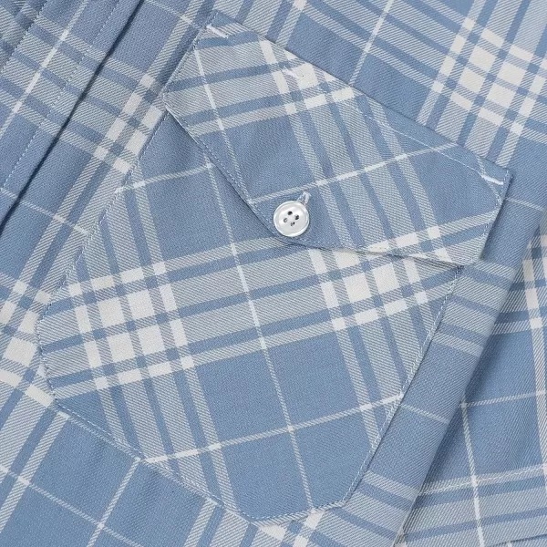 Dubinik® Mens Short Sleeve Button Down Mens Button Up Short Sleeve Two Pockets Soft Vintage Regular Fit Mens Casual Shirts