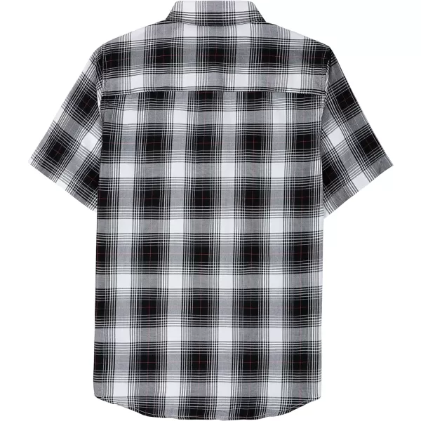 Dubinik® Mens Short Sleeve Button Down Mens Button Up Short Sleeve Two Pockets Soft Vintage Regular Fit Mens Casual Shirts