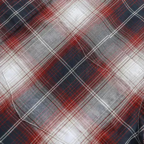 Dubinik® Mens Short Sleeve Button Down Shirts 100% Cotton Plaid Men's Casual Button-Down Shirts with Pocket