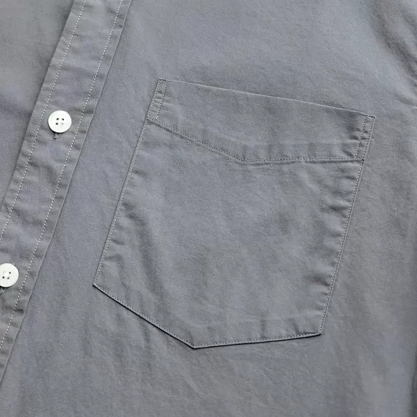 Dubinik® Mens Short Sleeve Button Down Shirts 100% Cotton Plaid Men's Casual Button-Down Shirts with Pocket