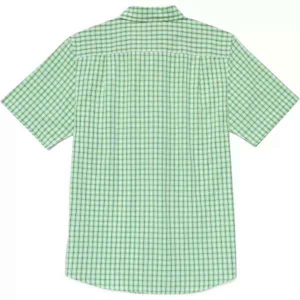 Dubinik® Mens Short Sleeve Button Down Shirts 100% Cotton Plaid Men's Casual Button-Down Shirts with Pocket