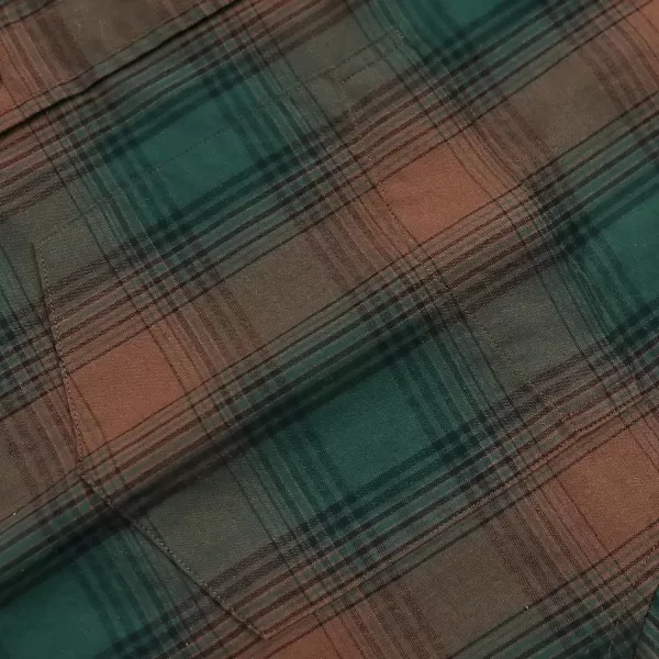 Dubinik® Mens Short Sleeve Button Down Shirts 100% Cotton Plaid Men's Casual Button-Down Shirts with Pocket