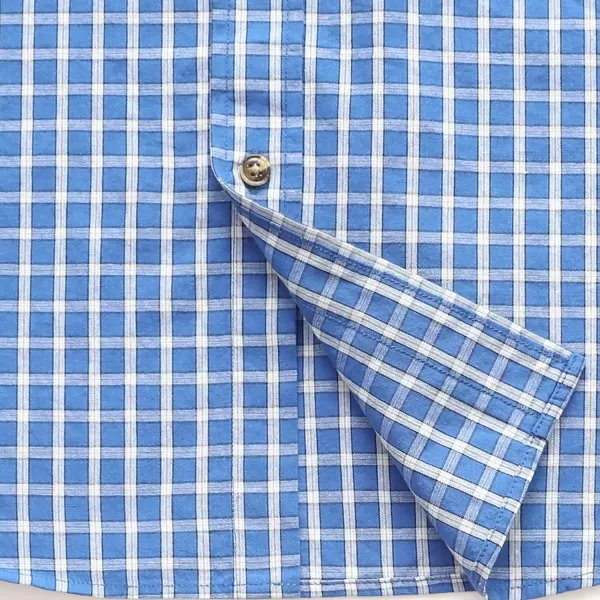 Dubinik® Mens Short Sleeve Button Down Shirts 100% Cotton Plaid Men's Casual Button-Down Shirts with Pocket