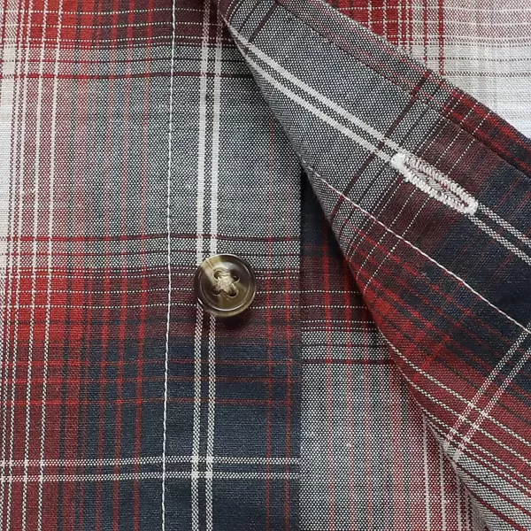 Dubinik® Mens Short Sleeve Button Down Shirts 100% Cotton Plaid Men's Casual Button-Down Shirts with Pocket