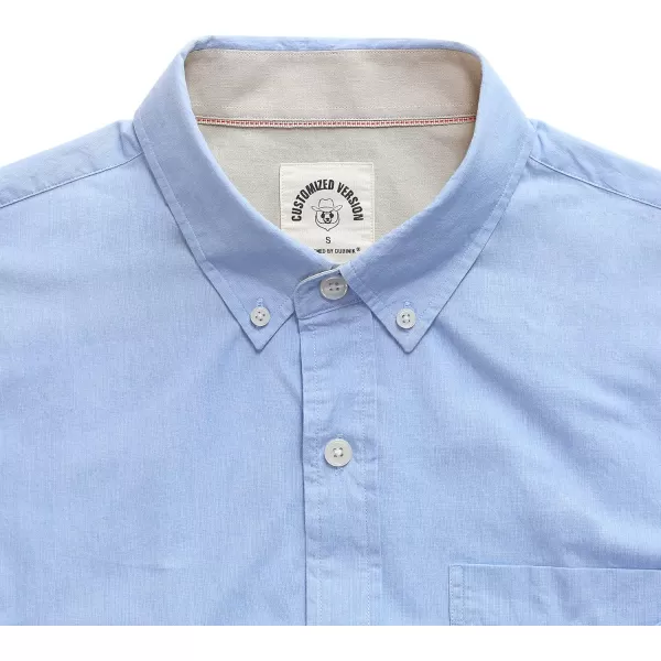Dubinik® Mens Short Sleeve Button Down Shirts 100% Cotton Plaid Men's Casual Button-Down Shirts with Pocket