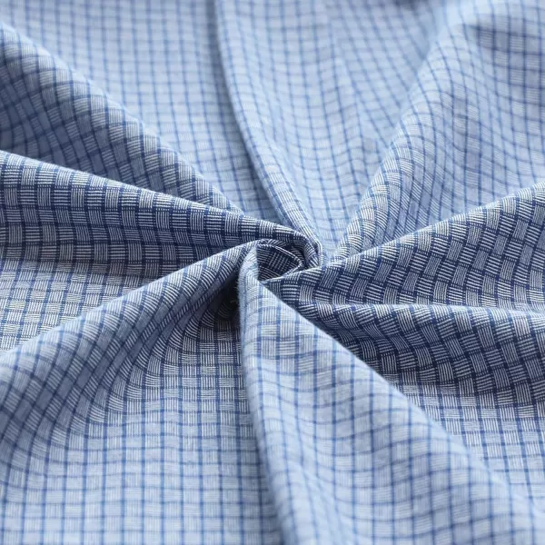 Dubinik® Mens Short Sleeve Button Down Shirts 100% Cotton Plaid Men's Casual Button-Down Shirts with Pocket
