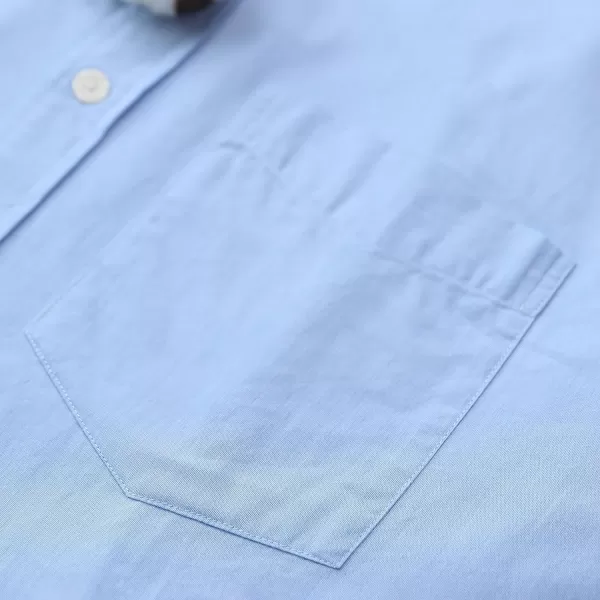 Dubinik® Mens Short Sleeve Button Down Shirts 100% Cotton Plaid Men's Casual Button-Down Shirts with Pocket