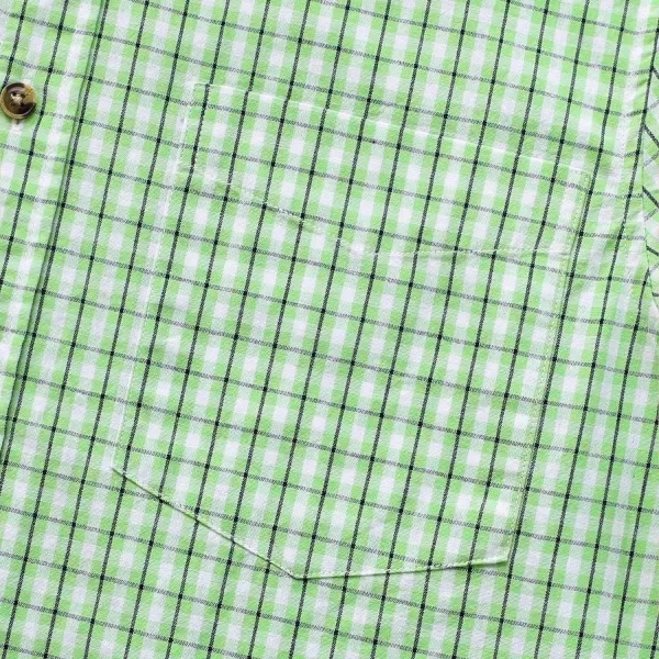 Dubinik® Mens Short Sleeve Button Down Shirts 100% Cotton Plaid Men's Casual Button-Down Shirts with Pocket