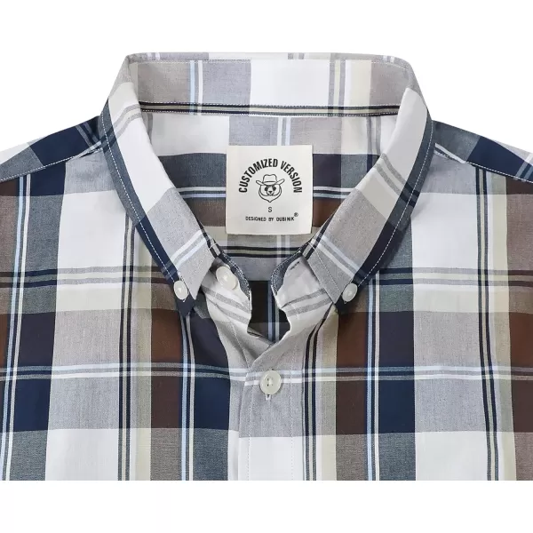 Dubinik® Mens Short Sleeve Button Down Shirts Summer Vintage Short Sleeve Button Down Men Lightweight Men's Casual Shirts