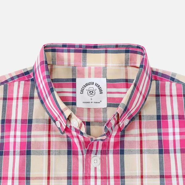Dubinik® Mens Short Sleeve Button Down Shirts Summer Vintage Short Sleeve Button Down Men Lightweight Men's Casual Shirts