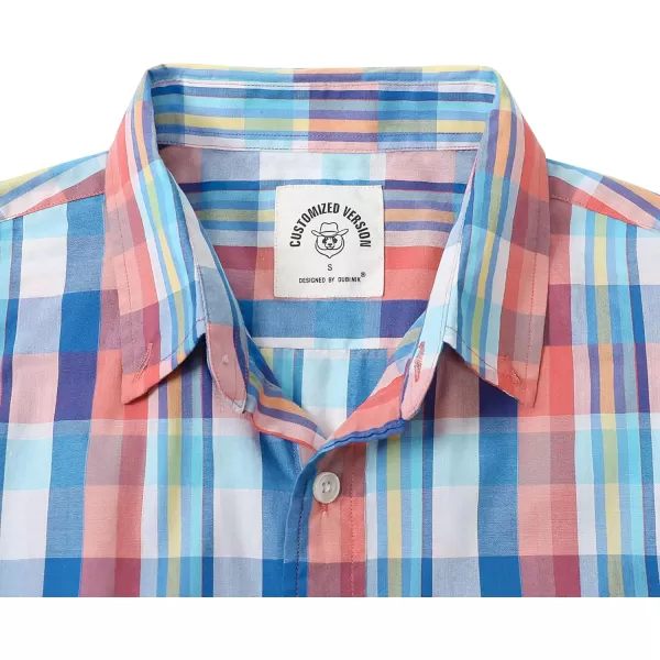 Dubinik® Mens Short Sleeve Button Down Shirts Summer Vintage Short Sleeve Button Down Men Lightweight Men's Casual Shirts