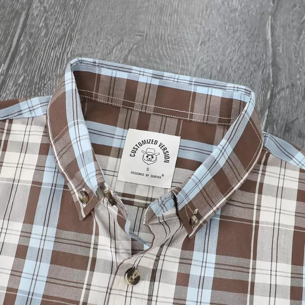 Dubinik® Mens Short Sleeve Button Down Shirts Summer Vintage Short Sleeve Button Down Men Lightweight Men's Casual Shirts