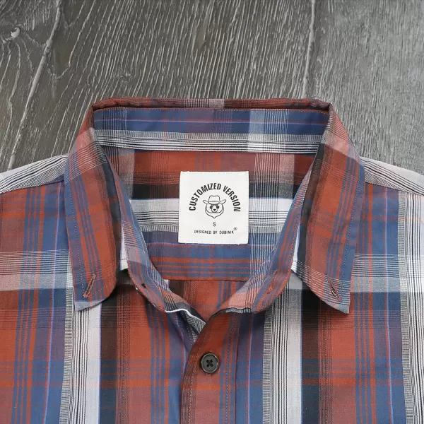 Dubinik® Mens Short Sleeve Button Down Shirts Summer Vintage Short Sleeve Button Down Men Lightweight Men's Casual Shirts